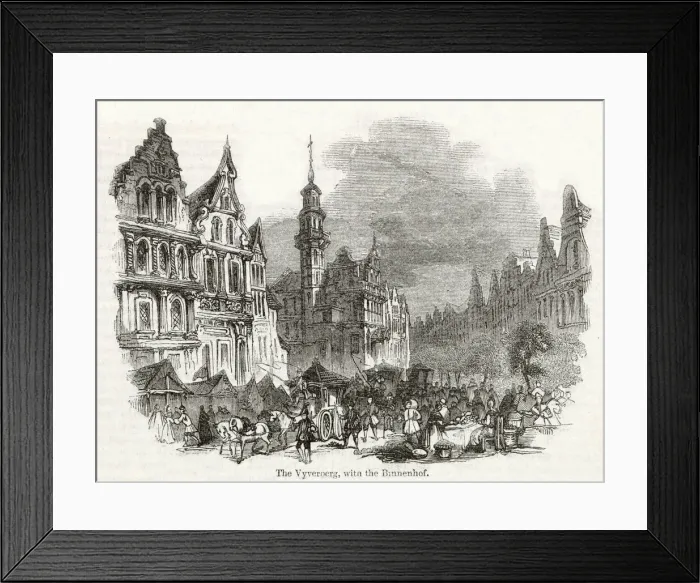 Framed Print : Binnenhof and Vyverberg Square, The Hague, Netherlands Framed Print : Binnenhof and Vyverberg Square, The Hague, Netherlands