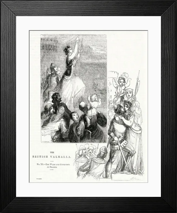 Framed Print : The British Valhalla -- The Wars and Conquests in France Framed Print : The British Valhalla -- The Wars and Conquests in France