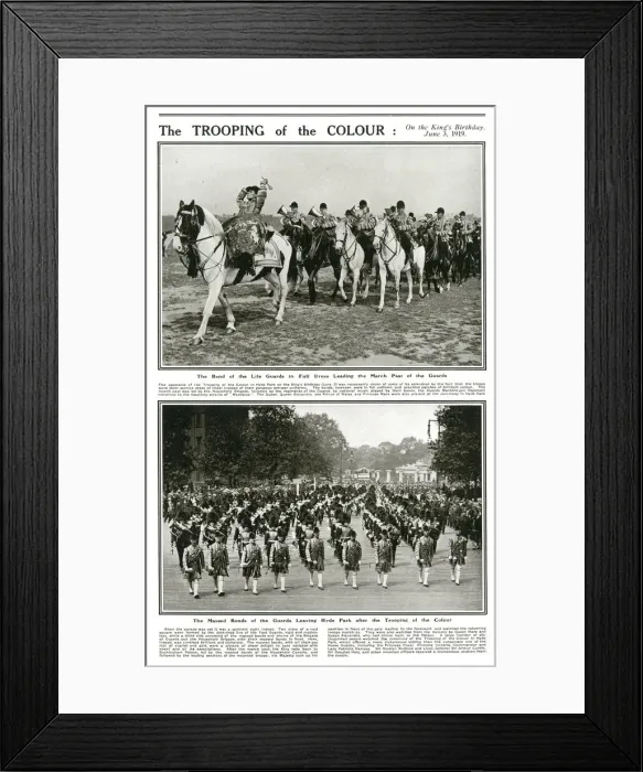 Framed Print : Trooping of the Colour, 1919 Framed Print : Trooping of the Colour, 1919
