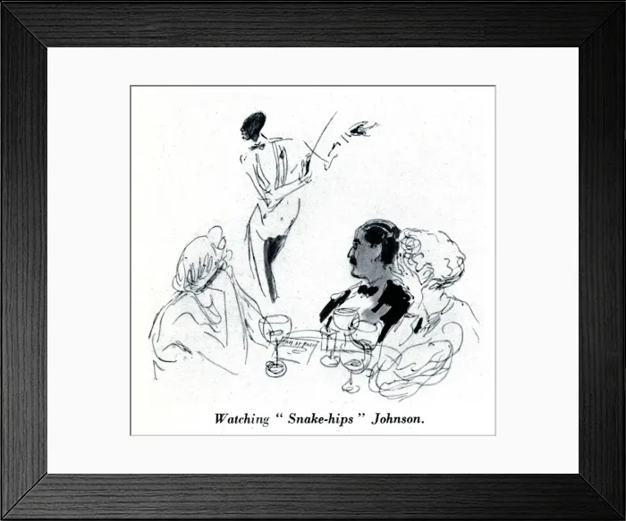 Framed Print : Watching Snake-hips Johnson at the Cafe de Paris Framed Print : Watching Snake-hips Johnson at the Cafe de Paris