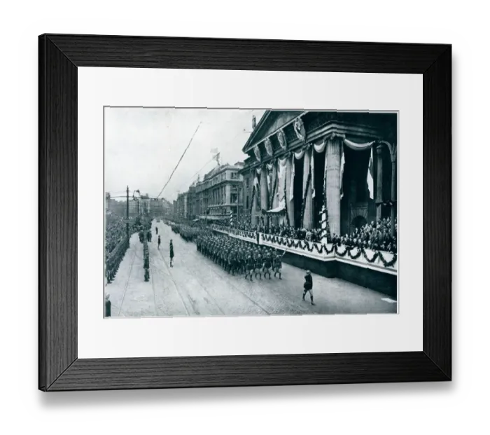 Framed Print : Eire becomes a republic - March-past of the Irish Army Framed Print : Eire becomes a republic - March-past of the Irish Army