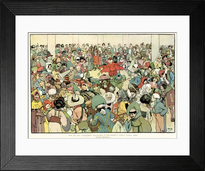 Framed Print : A Childrens Fancy Dress Party by John Hassall Framed Print : A Childrens Fancy Dress Party by John Hassall