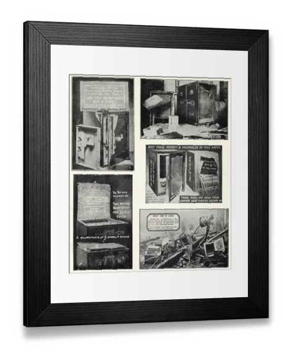 Framed Print : Photographs of sub-standard safes -- Not Ratner