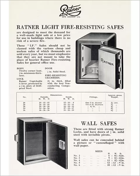 Ratner fire-resisting safes and wall safes