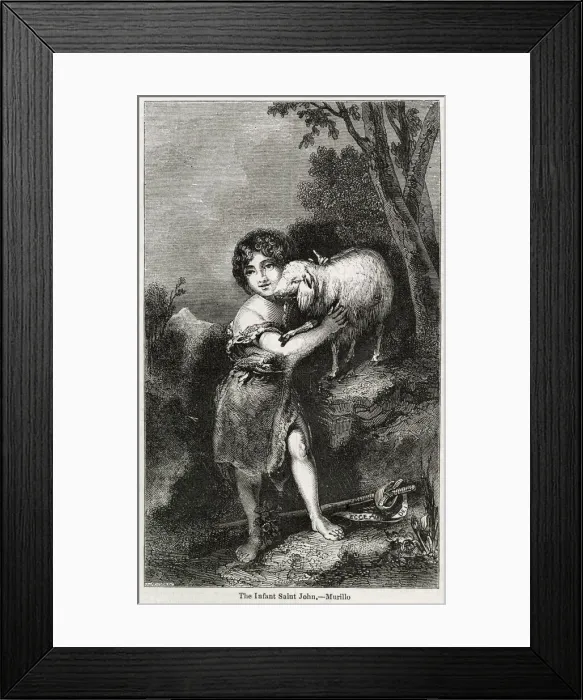 Framed Print : The Infant Saint John [the Baptist], by Murillo