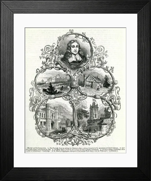 Framed Print : John Milton, English poet, writer and civil servant Framed Print : John Milton, English poet, writer and civil servant
