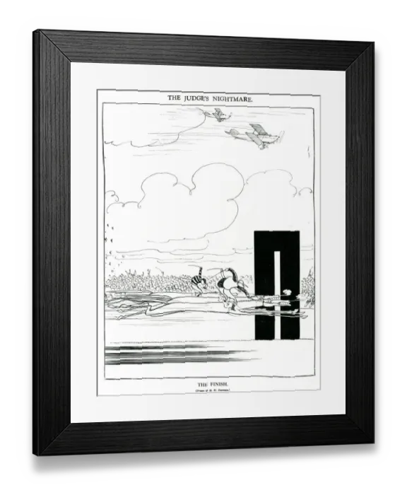 Framed Print : The Finish by H. M. Bateman Framed Print : The Finish by H. M. Bateman