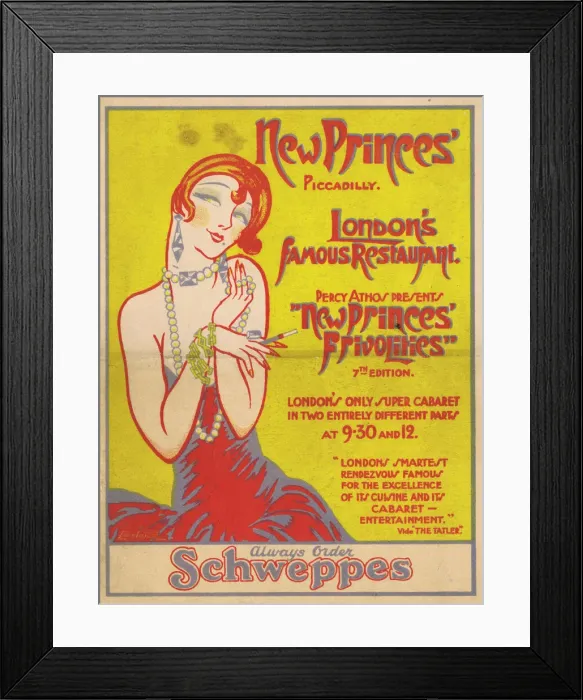 Framed Print : Programme Cover for the New Princes Frivolities cabaret Framed Print : Programme Cover for the New Princes Frivolities cabaret