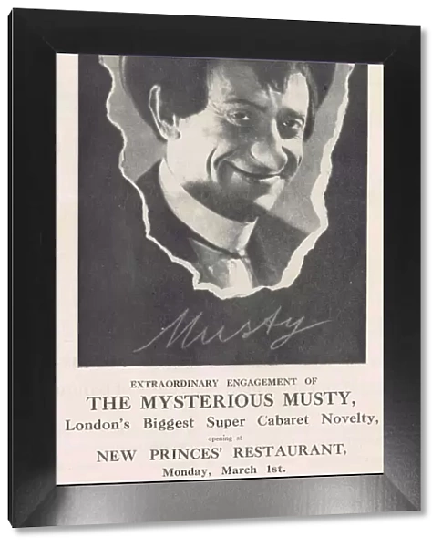 The Mysterious Musty, cabaret novelty act