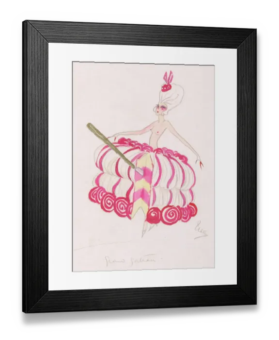 Framed Print : Costume design by Dolly Tree for a birthday cake, 1920s Framed Print : Costume design by Dolly Tree for a birthday cake, 1920s