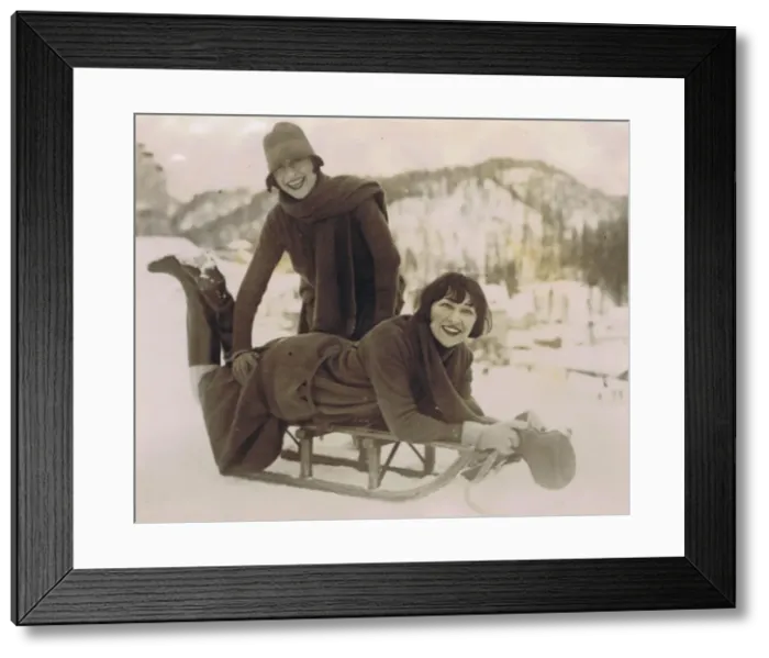 Framed Print : The Dolly Sisters in St Mortiz, 1927 Framed Print : The Dolly Sisters in St Mortiz, 1927