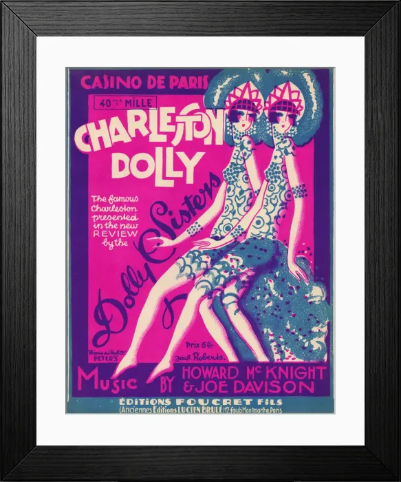 Framed Print : Sheet music for Charleston Dolly featuring the Dolly Sisters Framed Print : Sheet music for Charleston Dolly featuring the Dolly Sisters