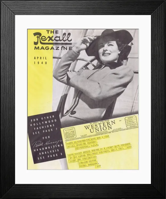 Framed Print : Advert illustrating a suit designed by Dolly Tree Framed Print : Advert illustrating a suit designed by Dolly Tree