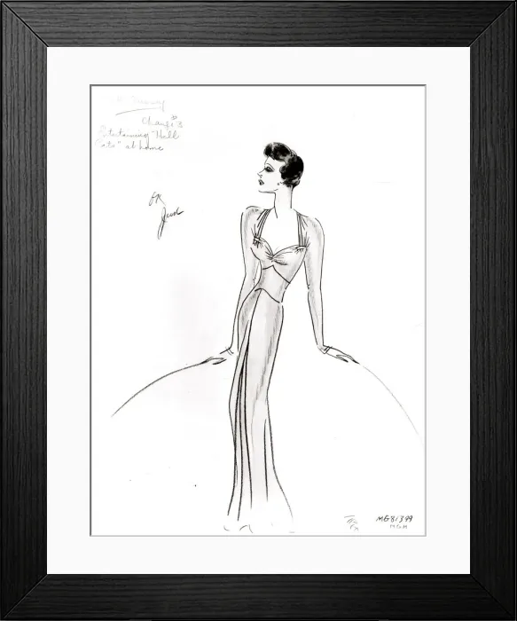 Framed Print : Costume design by Dolly Tree for Ruth Hussey Framed Print : Costume design by Dolly Tree for Ruth Hussey