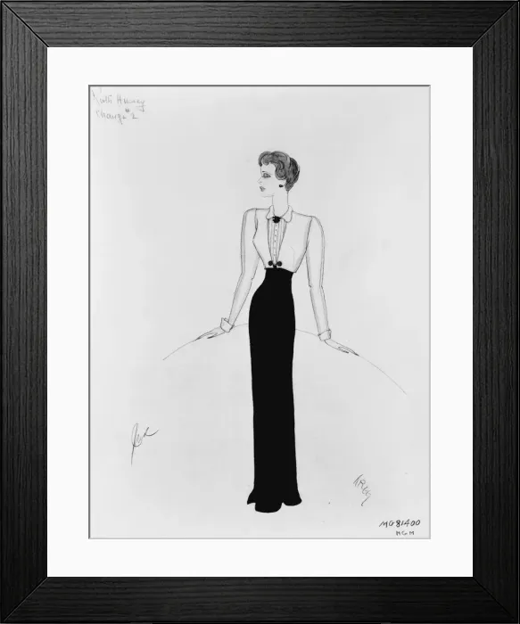 Framed Print : Costume design by Dolly Tree for Ruth Hussey Framed Print : Costume design by Dolly Tree for Ruth Hussey