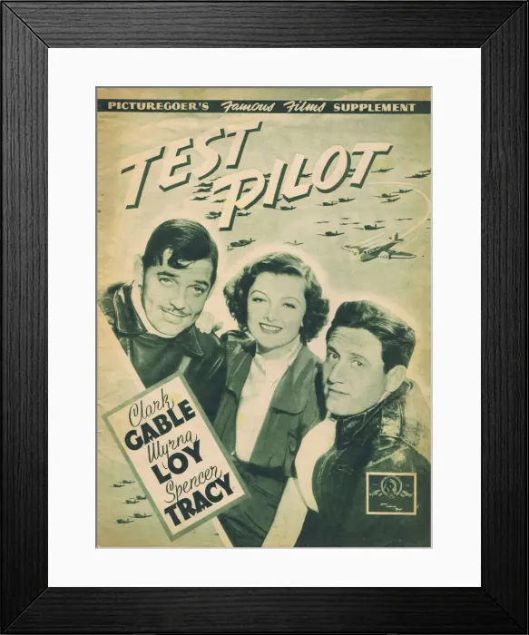 Framed Print : Picturegoers Famous Film Supplement for Test Pilot (1938) Framed Print : Picturegoers Famous Film Supplement for Test Pilot (1938)