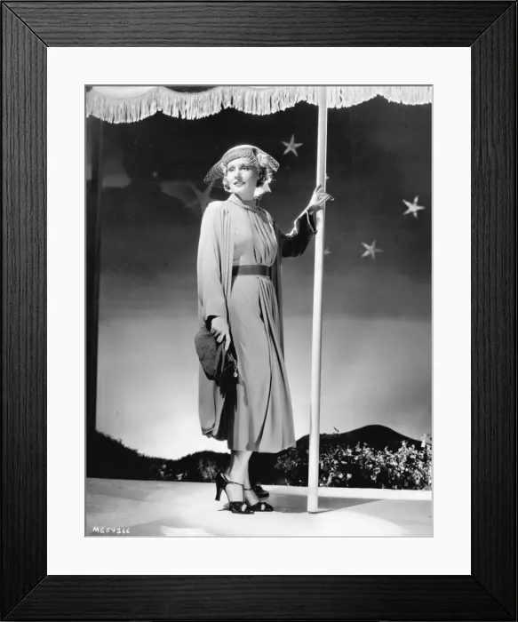Framed Print : Suit and cape designed by Dolly Tree for Madge Evans Framed Print : Suit and cape designed by Dolly Tree for Madge Evans