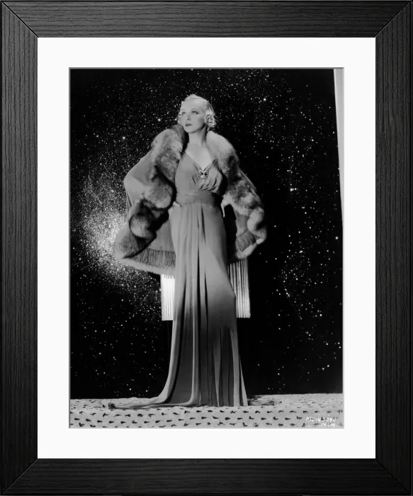 Framed Print : A Dolly Tree gown and fur wrap worn by Virginia Bruce Framed Print : A Dolly Tree gown and fur wrap worn by Virginia Bruce