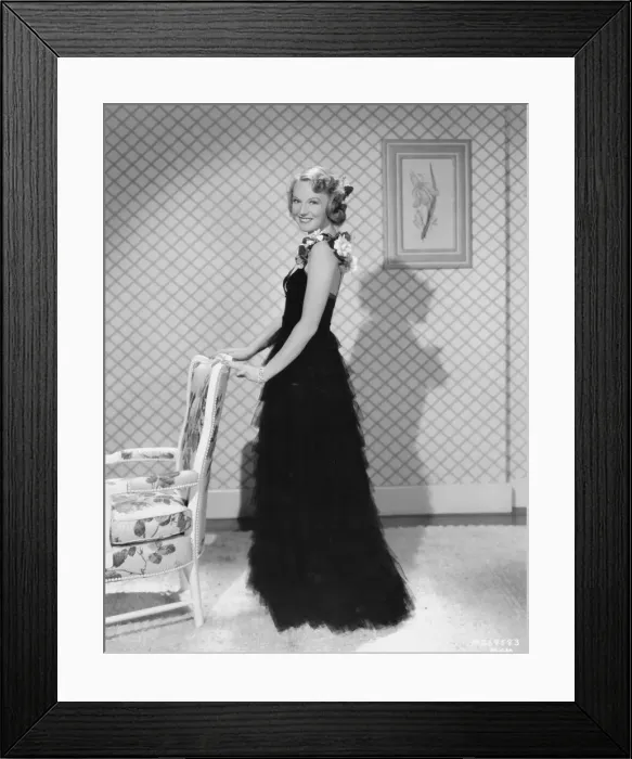 Framed Print : An evening dress for Rita Johnson in Manproof (1938) Framed Print : An evening dress for Rita Johnson in Manproof (1938)