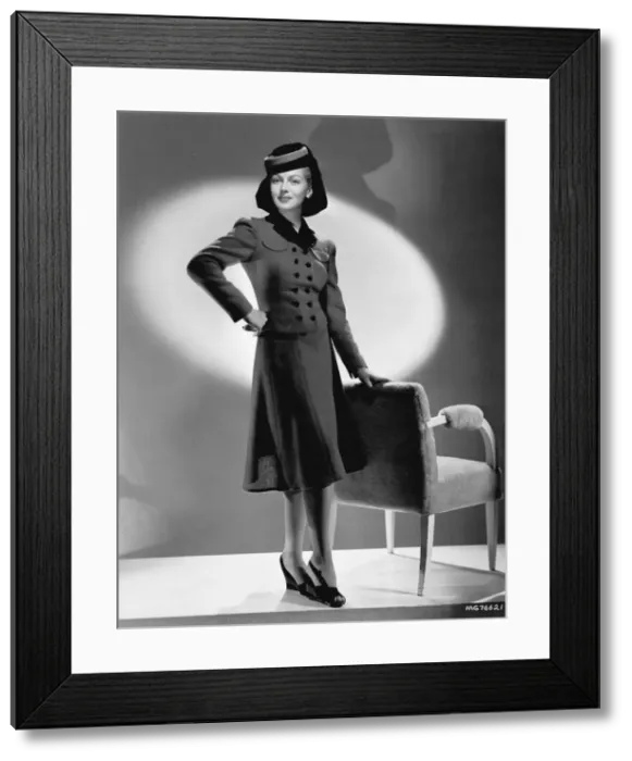 Framed Print : Smart two-piece suit designed by Dolly Tree for Lana Turner Framed Print : Smart two-piece suit designed by Dolly Tree for Lana Turner