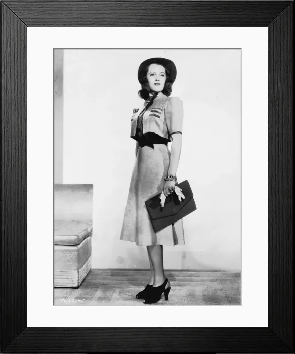 Framed Print : Lana Turner wearing two-piece frock designed by Dolly Tree Framed Print : Lana Turner wearing two-piece frock designed by Dolly Tree