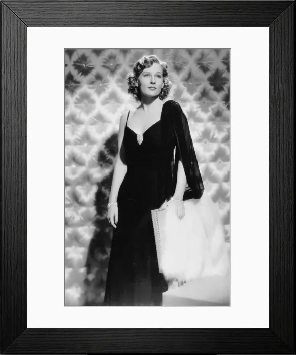 Framed Print : A black evening gown designed by Dolly Tree for Ann Morriss Framed Print : A black evening gown designed by Dolly Tree for Ann Morriss