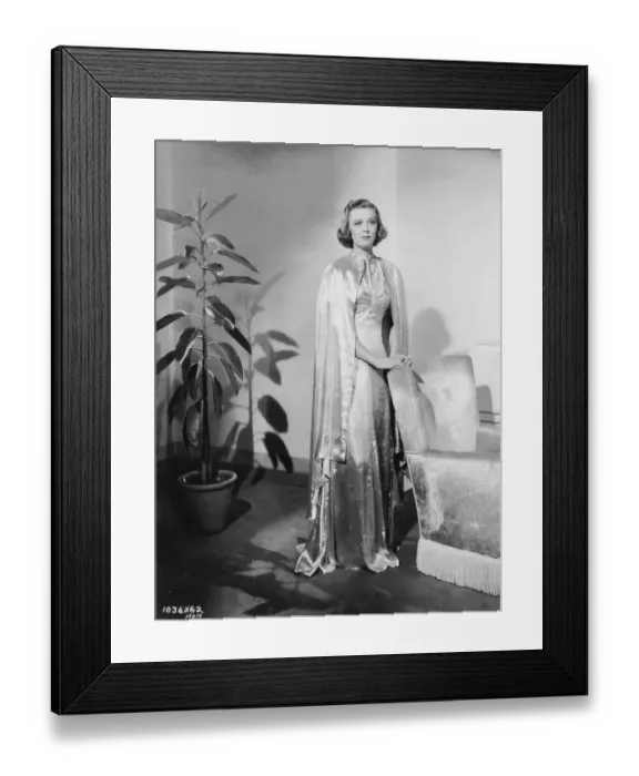 Framed Print : Silver sheathed gown for Margaret Sullivan in Three Comrades Framed Print : Silver sheathed gown for Margaret Sullivan in Three Comrades