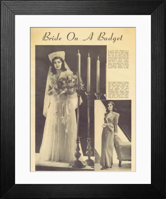 Framed Print : Bride on Budget feature (1 / 4) featuring Ann Rutherford Framed Print : Bride on Budget feature (1 / 4) featuring Ann Rutherford