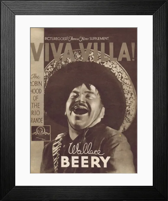 Framed Print : Picturegoers Famous Films Supplement forViva Villa Framed Print : Picturegoers Famous Films Supplement forViva Villa