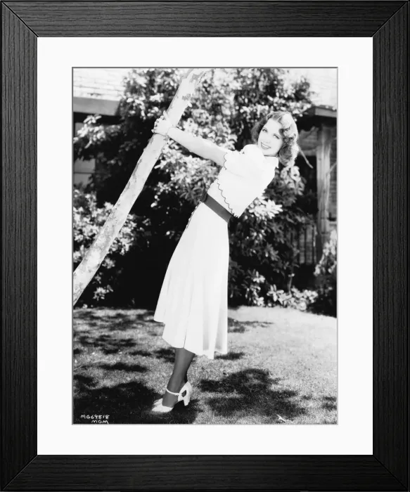 Framed Print : Eleanor Powell in a cruise dress designed by Dolly Tree Framed Print : Eleanor Powell in a cruise dress designed by Dolly Tree