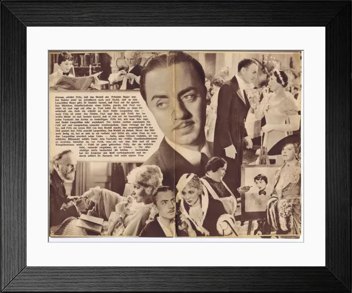 Framed Print : Scenes from Escapade (1935) from Film Kurier magazine