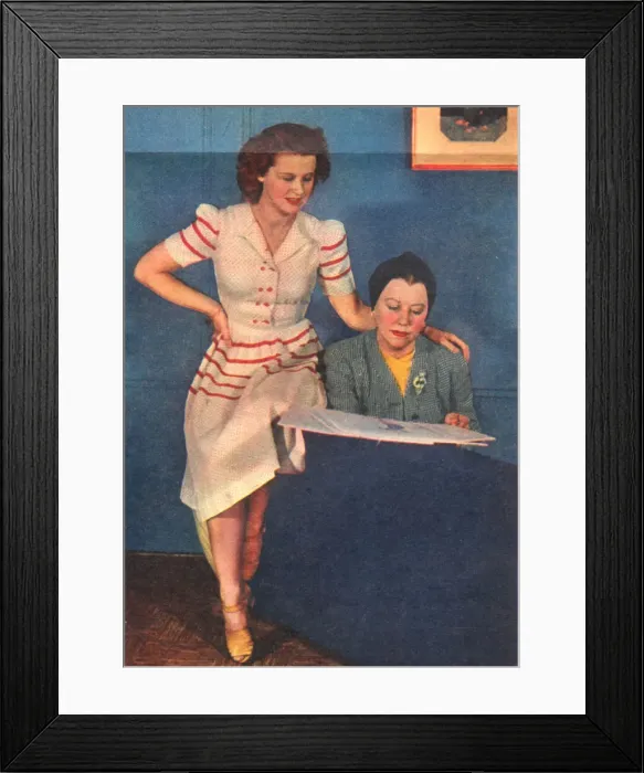 Framed Print : Dolly Tree and Mary Howard discussing the costumes Framed Print : Dolly Tree and Mary Howard discussing the costumes