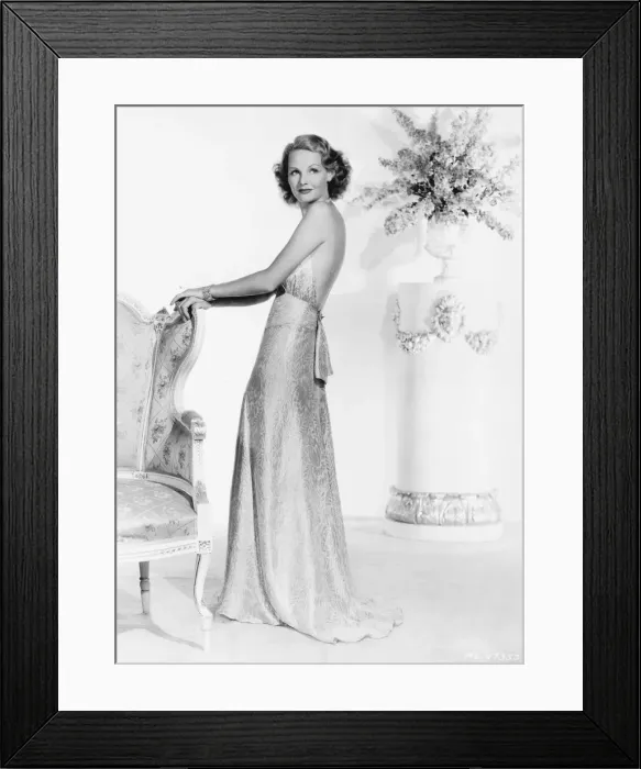 Framed Print : Elizabeth Allan wearing a gown designed by Dolly Tree Framed Print : Elizabeth Allan wearing a gown designed by Dolly Tree