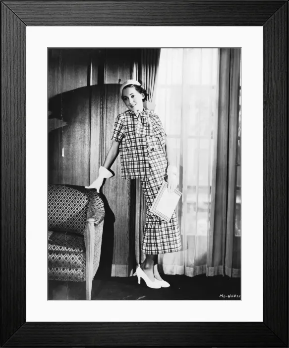 Framed Print : A smart check summer outfit designed by Dolly Tree