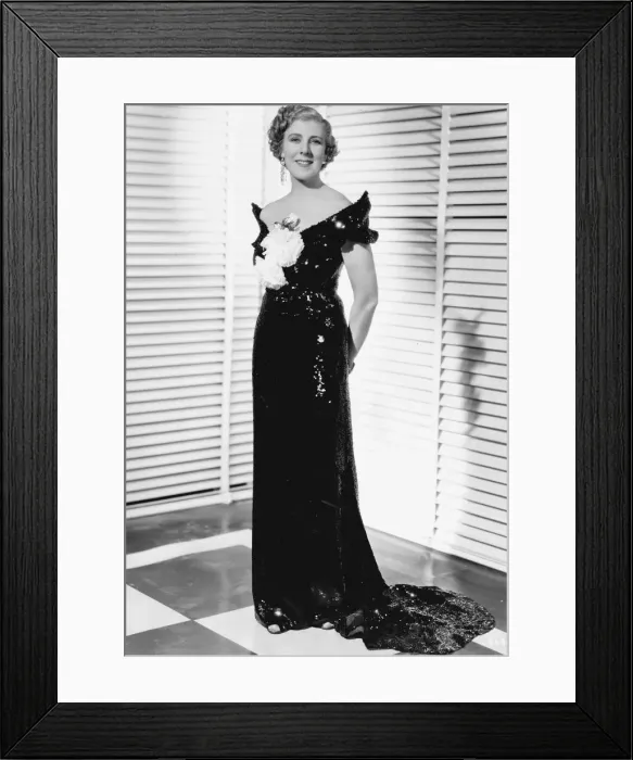 Framed Print : Cicely Courtneidge in one of her Dolly Tree gowns Framed Print : Cicely Courtneidge in one of her Dolly Tree gowns