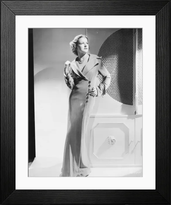 Framed Print : Betty Furness wearing a Dolly Tree negligee Framed Print : Betty Furness wearing a Dolly Tree negligee