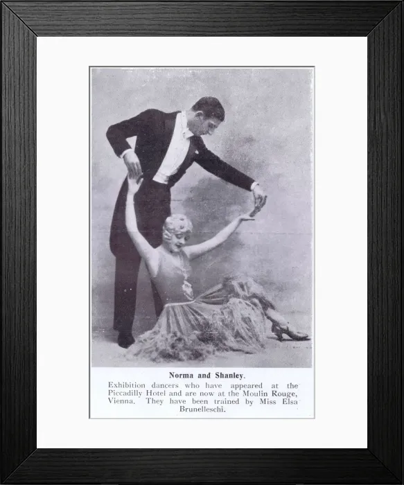 Framed Print : Exhibition dancers Norma and Shanley, 1928 Framed Print : Exhibition dancers Norma and Shanley, 1928