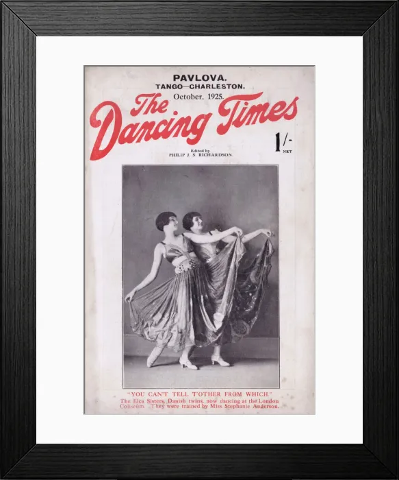 Framed Print : Cover of Dancing Times featuring the Elca Sisters Framed Print : Cover of Dancing Times featuring the Elca Sisters