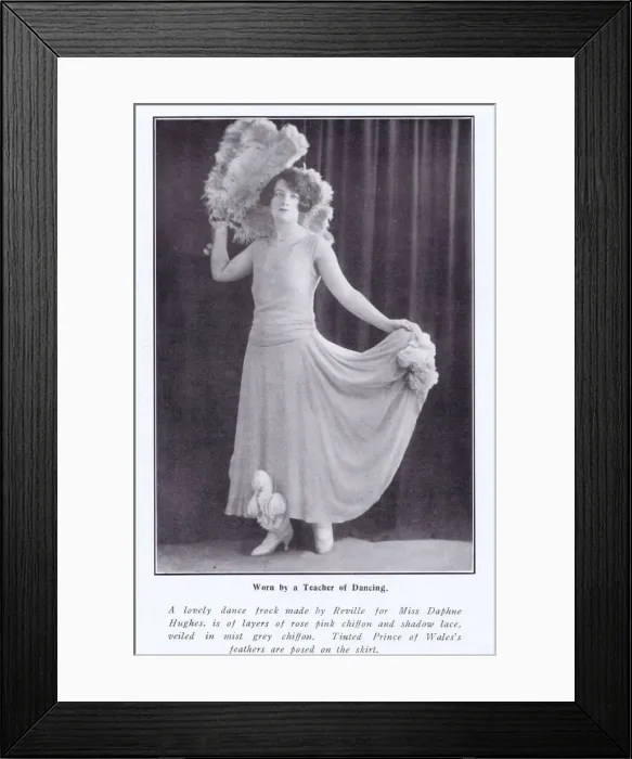 Framed Print : Daphne Hughes, dancing teacher in a Reville gown, 1924 Framed Print : Daphne Hughes, dancing teacher in a Reville gown, 1924