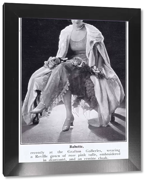 The dancer Babette wearing a gown by Reville, 1924