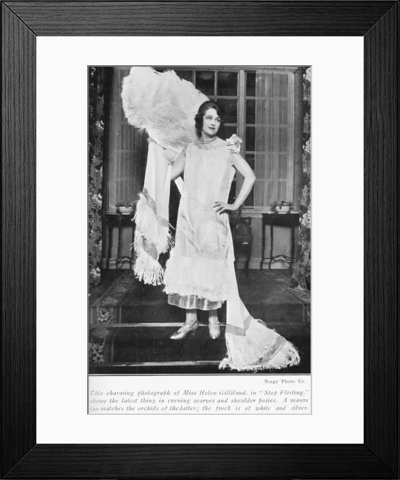 Framed Print : Helen Gilliland seen in Stop Flirting wearing a gown by E Framed Print : Helen Gilliland seen in Stop Flirting wearing a gown by E