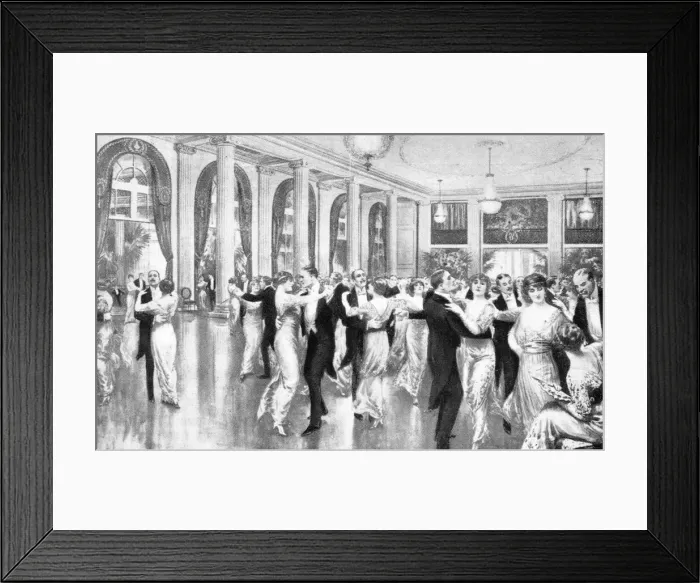 Framed Print : A view of a Waldorf Hotel dinner dance, 1915 Framed Print : A view of a Waldorf Hotel dinner dance, 1915