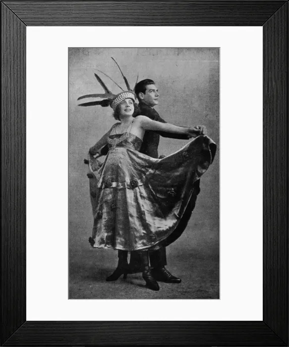 Framed Print : A portrait of the dancers Harry Pilcer and Irene Magley