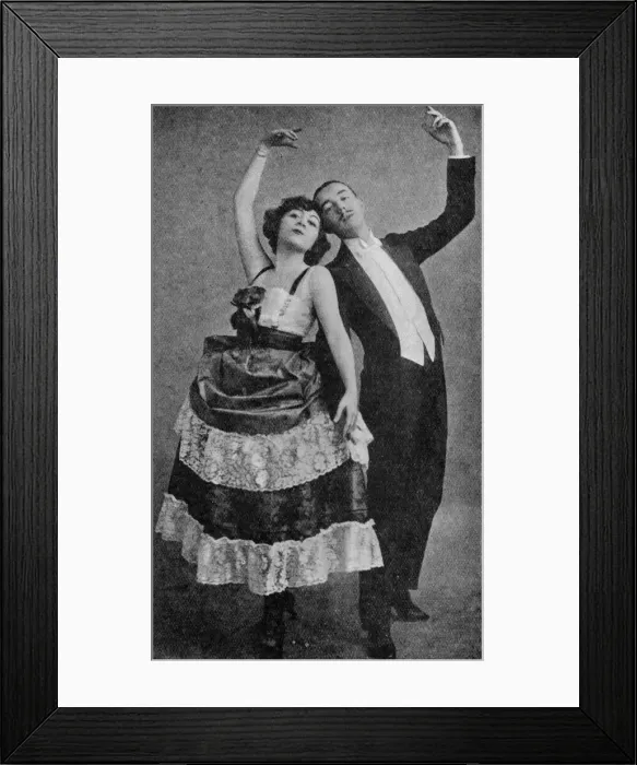 Framed Print : American dancers Cynthia Perot and Elliott Taylor, London Framed Print : American dancers Cynthia Perot and Elliott Taylor, London