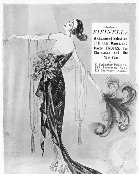 Advert for the London fashion house of Fifinella, 1920