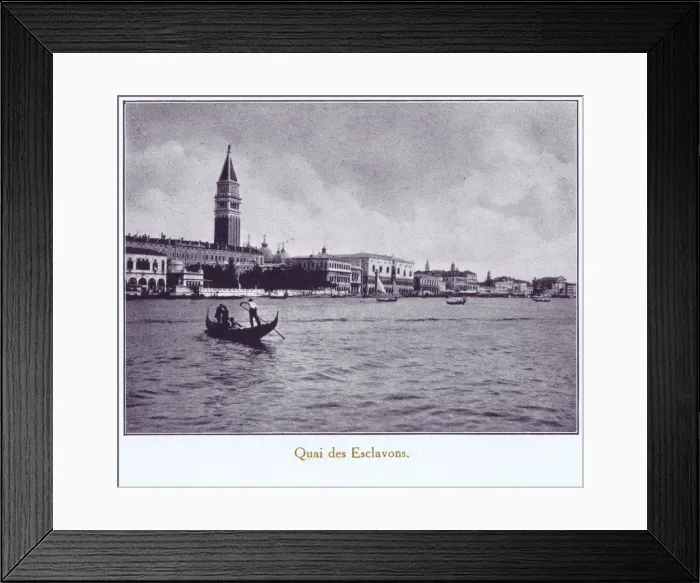 Framed Print : Quai des Esclavons, from the Grand Canal, Venice