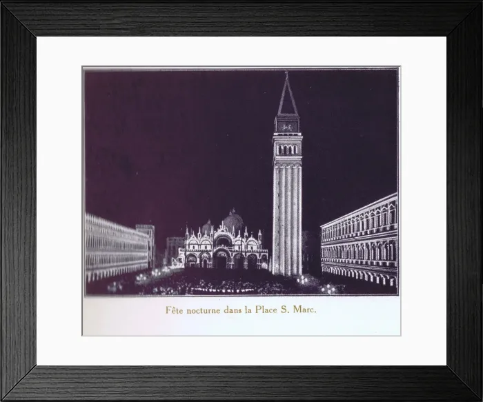 Framed Print : A night-scene of Saint Marks Basilica, Venice, 1929 Framed Print : A night-scene of Saint Marks Basilica, Venice, 1929