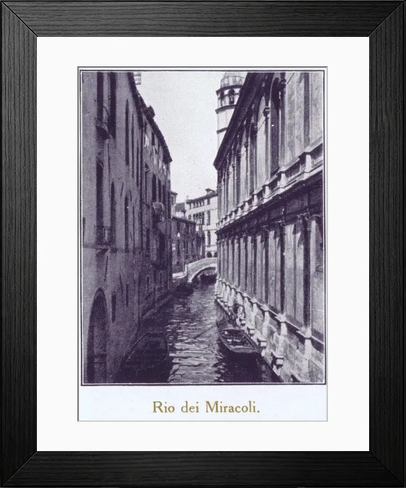 Framed Print : A view of Rio dei Miracoli, Venice, 1929 Framed Print : A view of Rio dei Miracoli, Venice, 1929