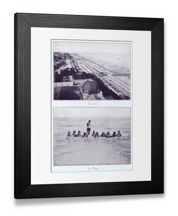 Framed Print : The lido (top) and Lido beach (bottom), Lido, Venice Framed Print : The lido (top) and Lido beach (bottom), Lido, Venice