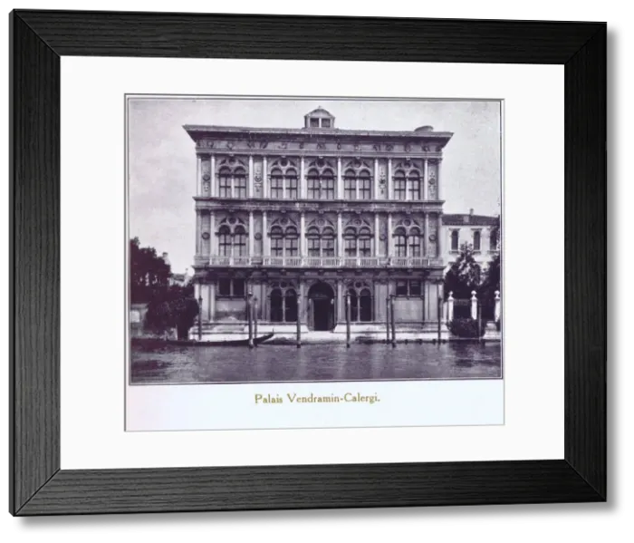 Framed Print : A view of the Palais Vendramin-Calergi, Venice, 1929 Framed Print : A view of the Palais Vendramin-Calergi, Venice, 1929